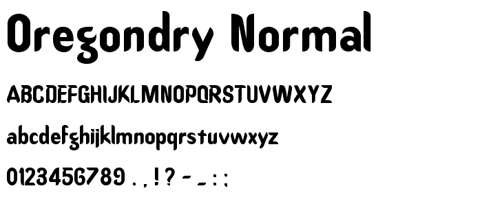 OregonDry Normal font